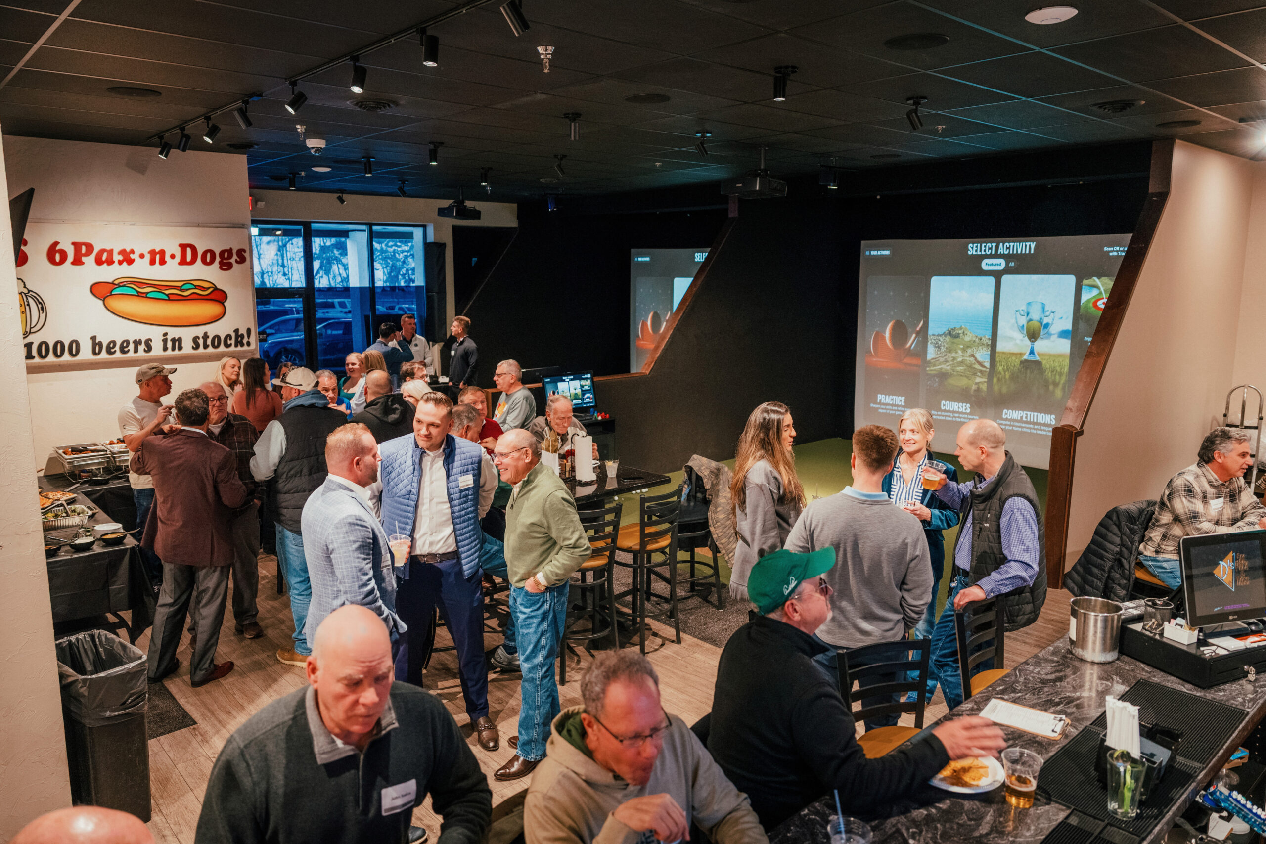 networking event at D’s Six Packs & Dogs