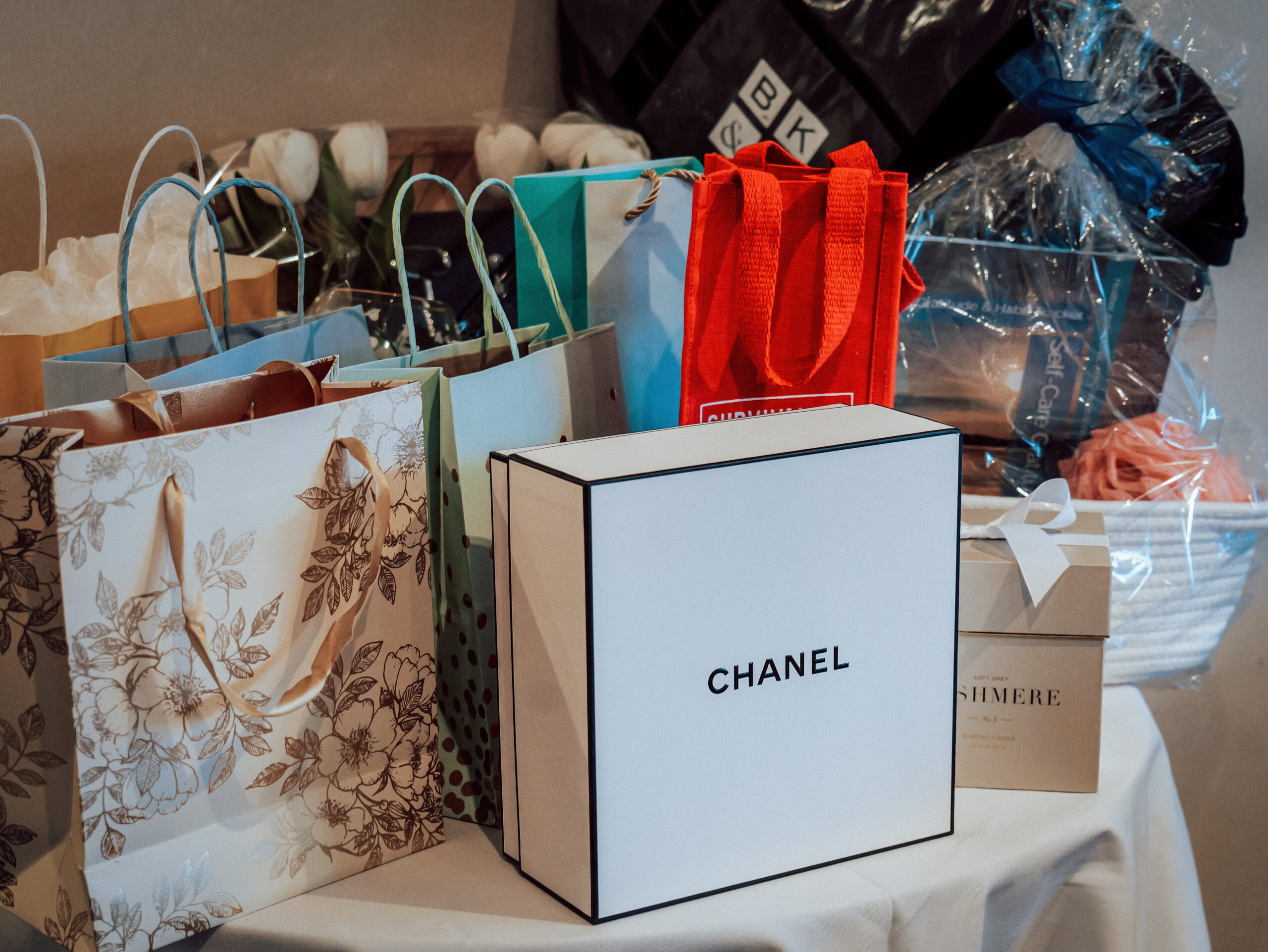 giveaway items at the AWE Women’s Business Summit