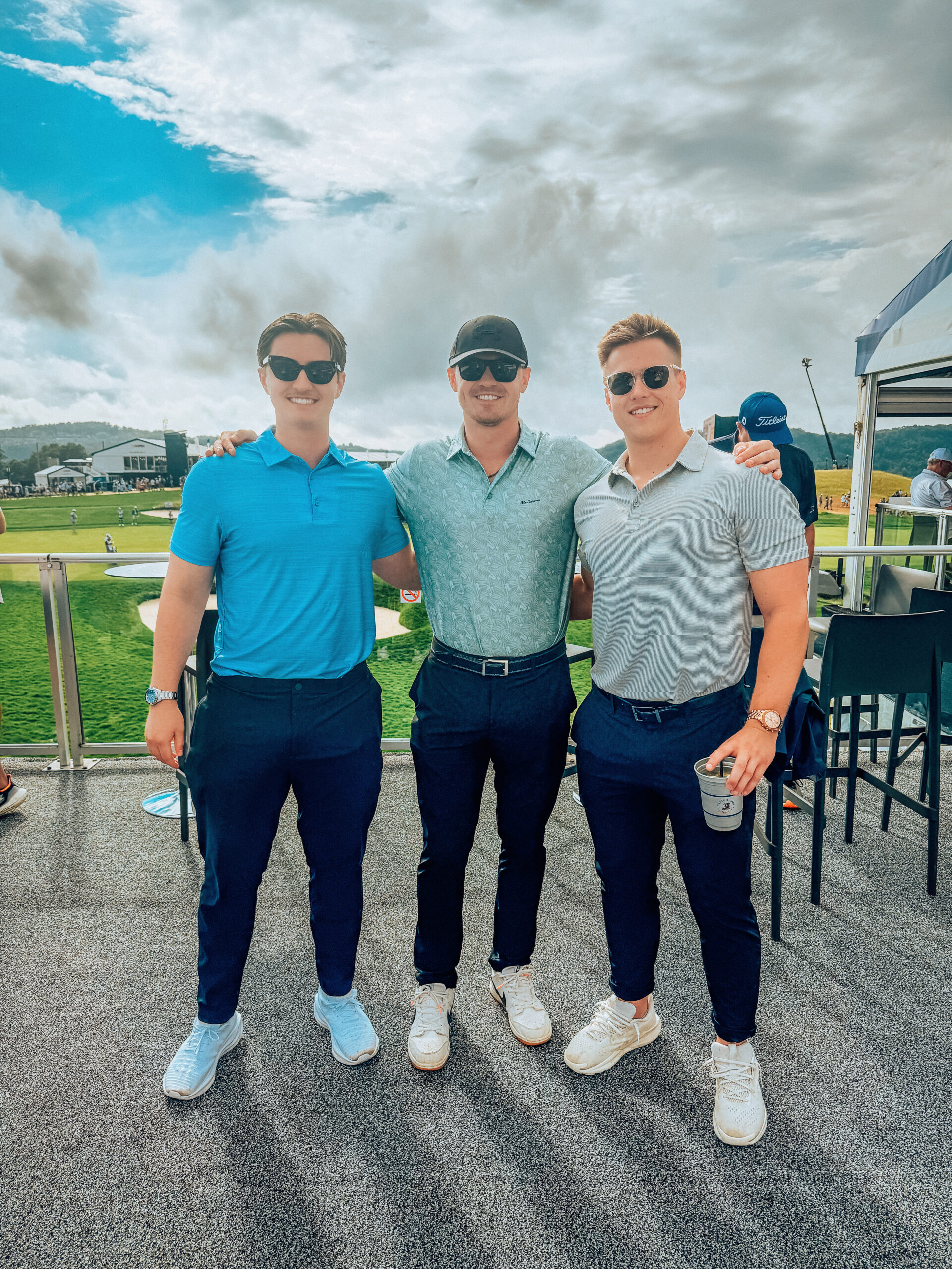 three members of the YTS Wealth Management team at the US Open Championship