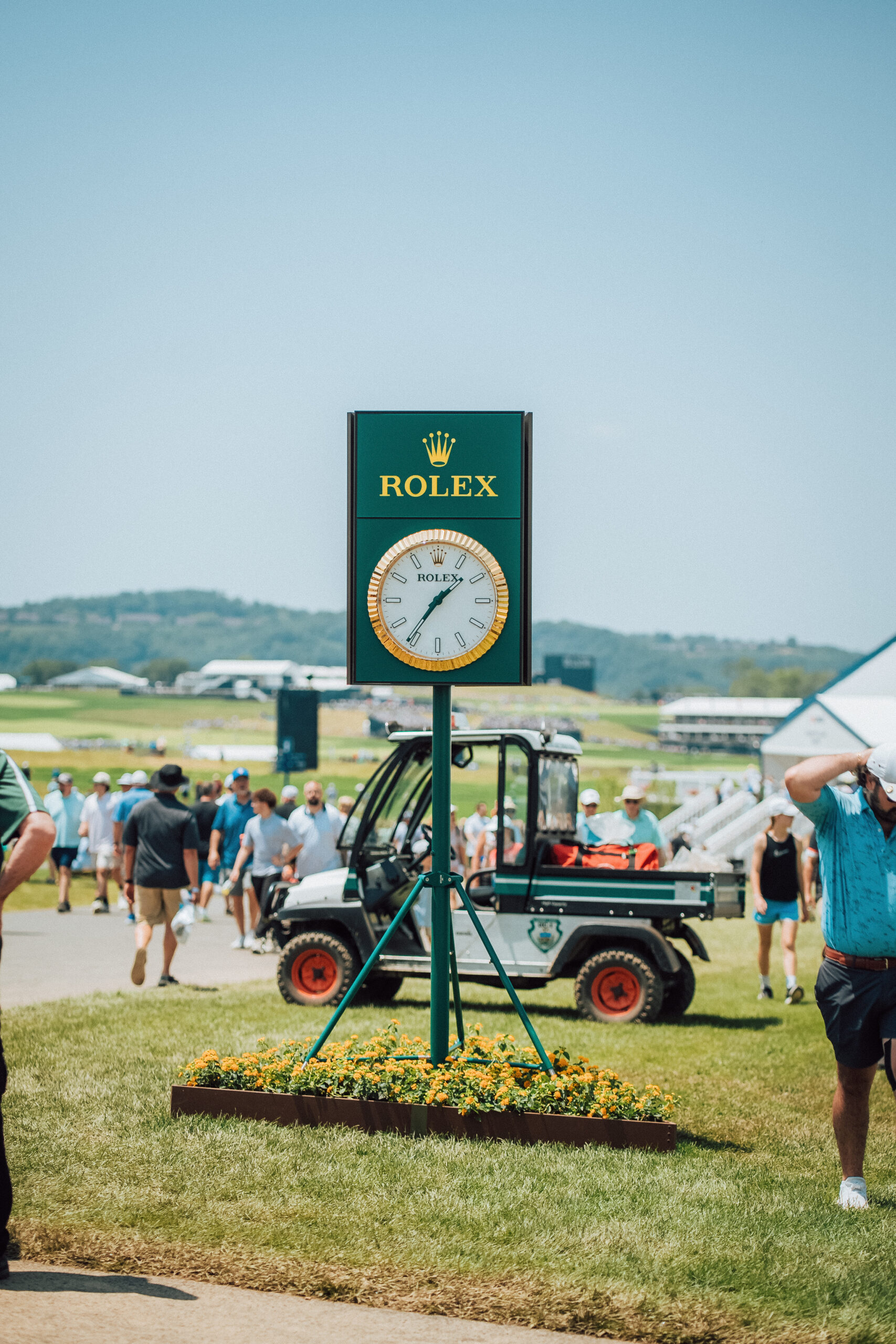 the Rolex sign at the US Open Championship