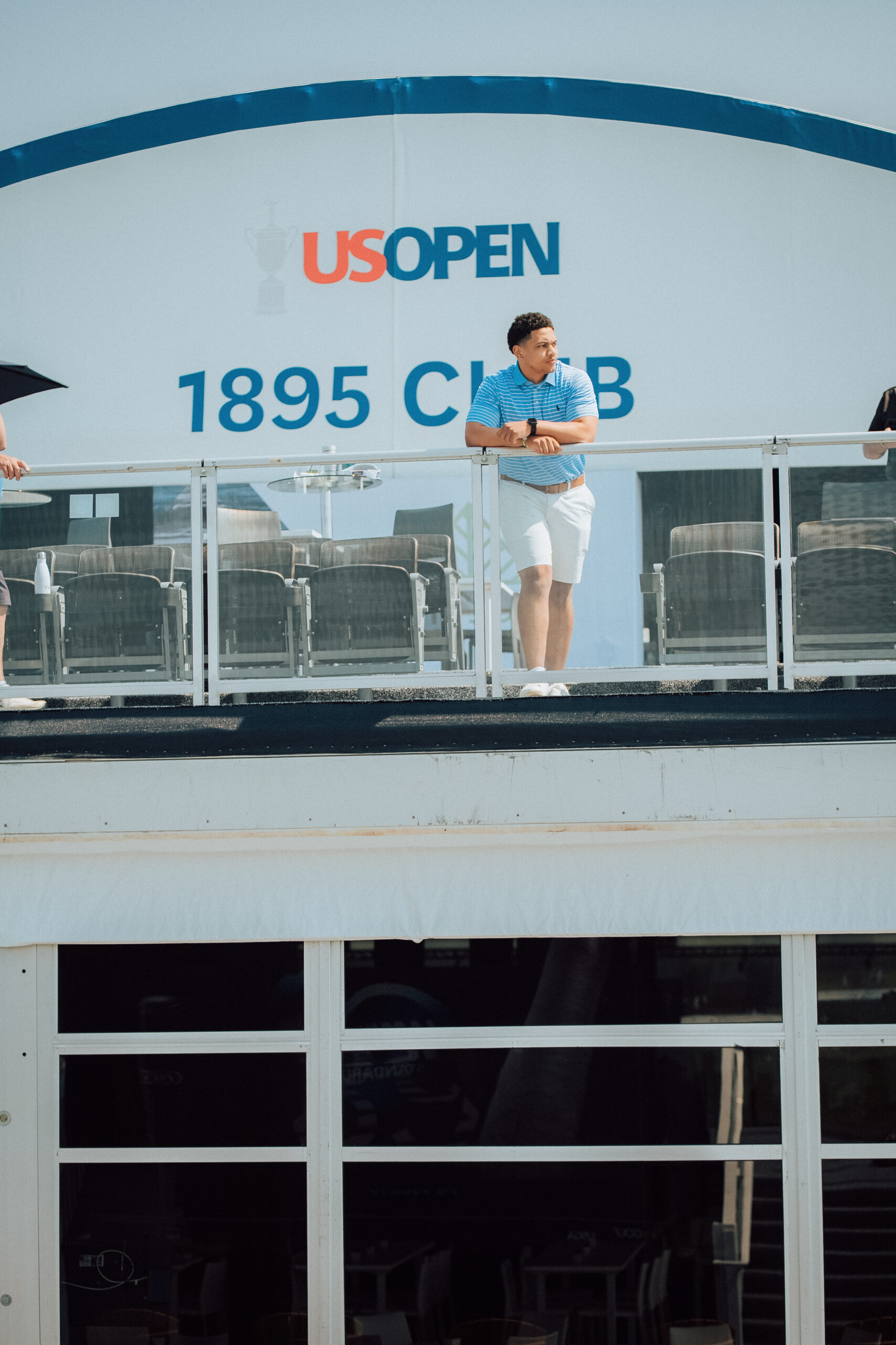 a member of the YTS Wealth Management team looking down from the 1895 Club at the US Open Championship