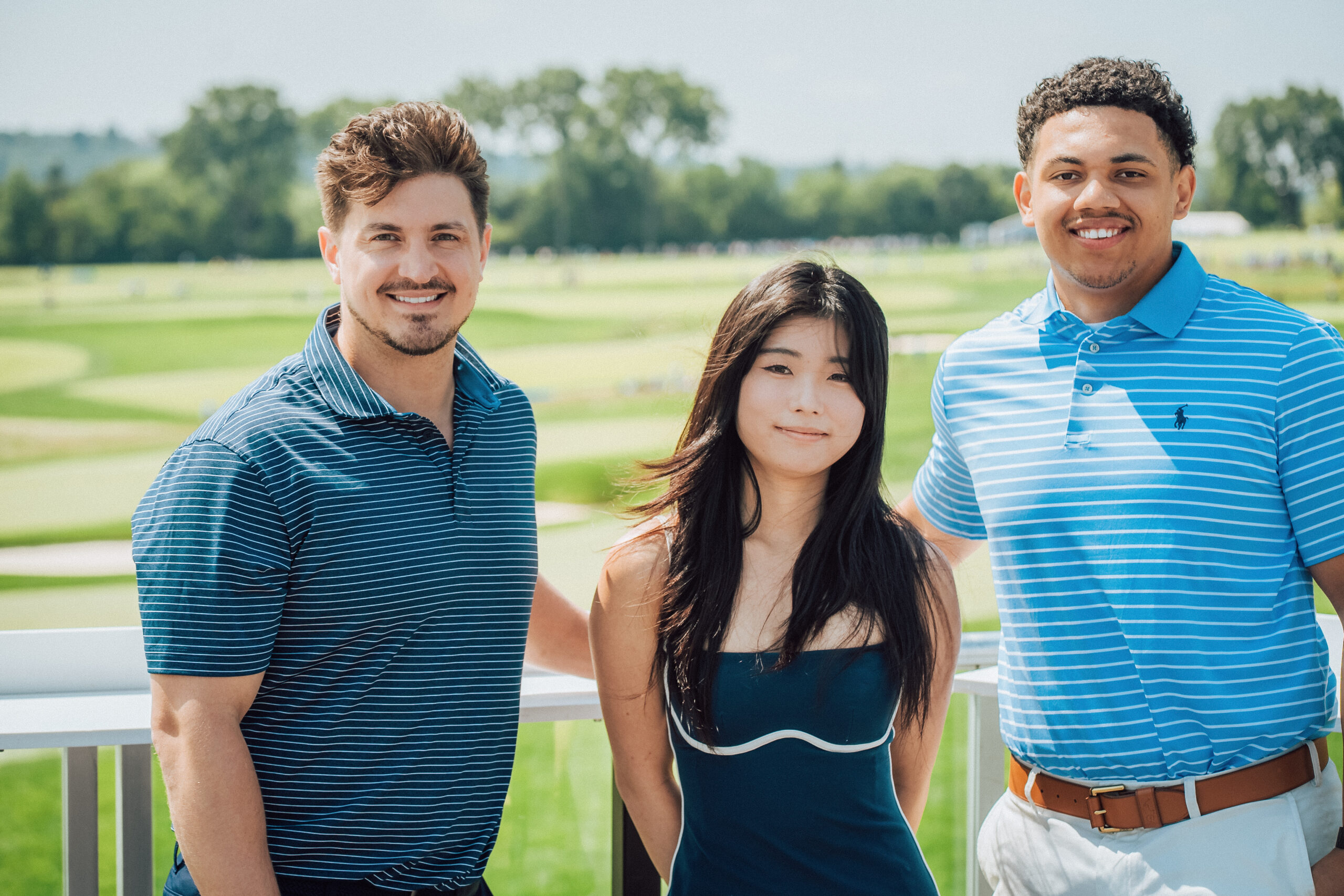 three members of the YTS Wealth Management team at the US Open Championship
