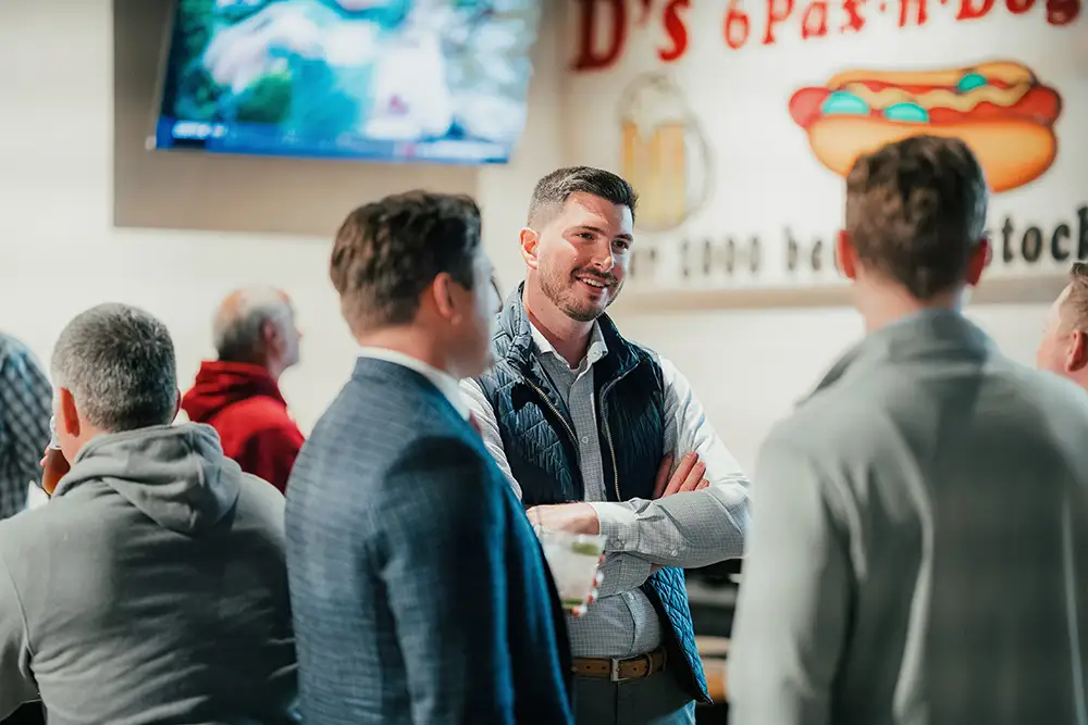 Happy hour event at D’s Six Packs & Dogs